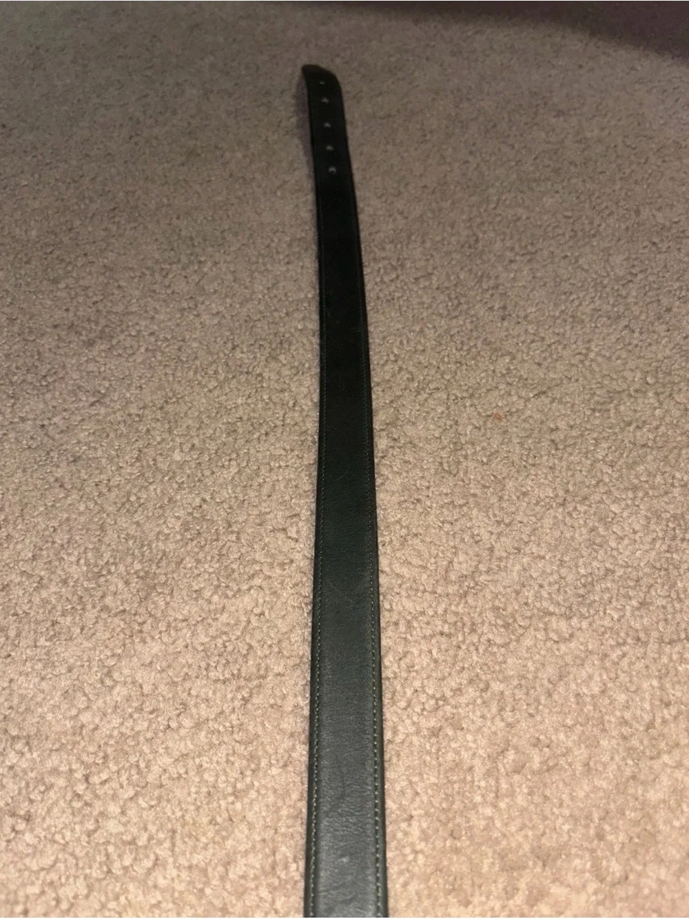Coach Women’s Forest Green Leather Belt with Brass Buckle